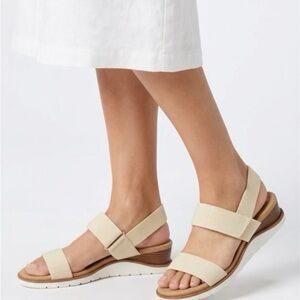 Anne Klein Cream Strap Sandals